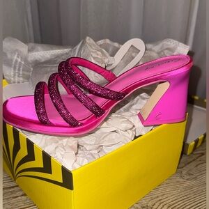 Sam Edelman Hot Pink Glitter Heels